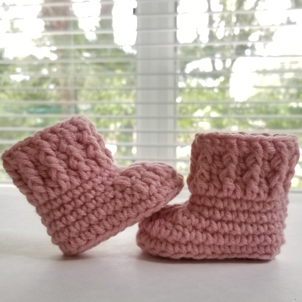 Soft Rose Newborn Baby Girl Booties. HOST PICK!!!